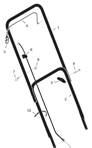 Part Location Diagram of 075181E701 Murray Handle, Upper (Black)